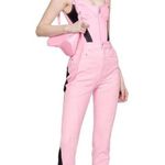 MUGLER Two Tone Twist Panel High Rise Denim Stretch Jeans Pink Black FR 40 US 8 Photo 13