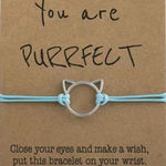 Boutique NWT, Cute Blue, Cat adjustable Bracelet Photo 0