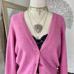 Talbots  Romantic Coquette Super Soft Pink Lambswool Angora Rabbit Hair Cardigan Photo 3