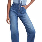 Veronica Beard  CROSBIE Crop Wide Leg High Rise Button Fly Jeans Sz 26 Juno Wash Photo 0