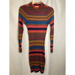 Gianni Bini  Fitted Sweater Dress M Striped Colorful Rainbow Mini Bodycon Sheath Photo 1