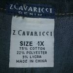 Z. Cavaricci 1X Y2K Dark Wash Denim Jeans Blazer Jacket Plus Blue Photo 5
