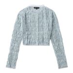 Sister Jane buttoned shirring top in dusty blue Size Medium Photo 1