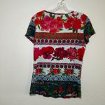 Desigual Women's Multicolored Floral Patchwork Short Sleeve T-Shirt Art to wear Photo 3