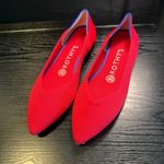 Rothy’s The Point Vibrant Red Pointed Toe Shoes Flats 8 Retired EUC Photo 1