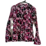 Apt. 9  Black and Pink Fitted Buttoned Blouse Photo 0