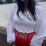 Aerie Smocked Long Sleeve Crop Photo 1