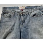 Just USA Blue Distressed Blue Ultra Mid Long Short Jean Shorts Women’s Sz 13 Photo 10