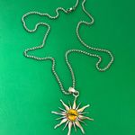 Sun Pendant Necklace for Men Women Streetwear Hip Hop Unisex Necklace Silver Photo 3