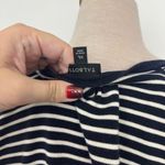 Talbots Black White Cotton Breton Stripe Nautical Boatneck Knit Tunic Sweater Photo 2