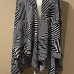 Black and White Striped Chiffon kimono Size undefined Photo 0