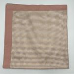 Jim Thompson Silk Scarf Woven Pastel 41" x 41" Pink Blue Yellow Green Border Photo 0