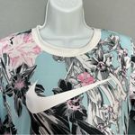 Nike Hyper Dress Femme Long Sleeve Floral Printed Size Medium Topaz Mist Sporty Photo 14
