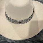 White Cowboy Hat with Silver Accent by C.C Photo 3