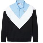 FILA NWT  Women's Ekanta 1/4 Zip: Black, Pale Blue, White L Photo 0