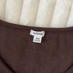 Garage  Chocolate Brown Long Sleeve Crop Top Photo 3