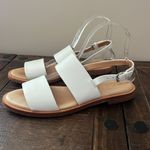 COS  Sandals Double Strap Flat White Leather Size US 8 Photo 6