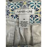 Juniper + Lime Blue Floral Cotton Womens Chino Cuffed Shorts Size 10 Photo 2