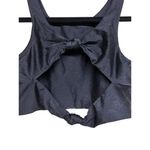 Beach Riot  Black Glitter Open-Back Sports Bra Women’s Size Large Photo 2