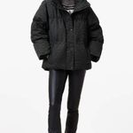 ALLSAINTS Peckham Geometric Jacquard women’s Puffer Jacket size 12 New no tags Black Photo 6