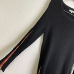 For Love and Lemons Knitz Dress Womens Small Black Harley Long Sleeve Rib Zipper Photo 5
