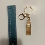 Aqua Blue and Gold Tone No. 5 Parfum Bottle Keychain or Bag Charm Photo 3