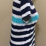 Style & Co Sport White & Blue Stripe Top Photo 2