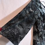 Sami & Jo Y2k Gothic Velvet Burnout Corset Fairycore 3/4 Sleeve Top Size L Photo 4