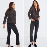 Madewell  Silk Ruffle-Hem Wrap Top Size XXS Starry Night Black Red White Blue Photo 5