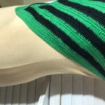 Forever 21 NWT  Chevron Sweater-Knit Halter Top Crochet Striped Green/Black sz M Photo 7