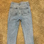 AGOLDE Criss Cross Straight Women Jeans with Raw Hem in Size 25 Light Wash Photo 5