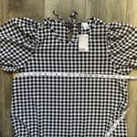 Divided H&M Gingham Check Black and White Babydoll Dress Short Sleeve NWT Medium Photo 7