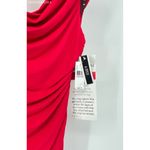 A Byer Red Women's Bodycon Knee Draped Sleeveless Dress - Size Medium Photo 2