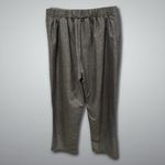 None Dress Cropped Pants Polyester Garterized Waist Drawstring Front Pocket Gray W L Photo 3