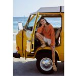 Free People Bino Pullover in Honey Eyed Orange Size Small 70s Terrycloth Beach Photo 14