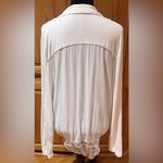 Free People Intimately Elsa Long Sleeve Lace Surplice Bodysuit White Size Medium Photo 10