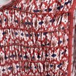 Sophie Max  Burnt orange and white smocked V-neck dress size medium Photo 5