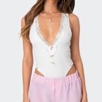 Edikted brand new  lacy white floral body suit tank xs with tags Photo 0