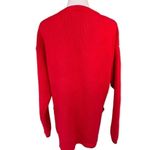 Vintage hand knit Holiday Santa cotton angora ugly sweater Large Green Photo 1