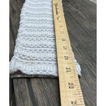 Xhilaration Womens S Gray Knit Sweater Lace Inset Lagenlook Raw Seams Semi-Sheer Photo 4