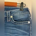 True Religion Medium Wash Mid Rise Denim Knee Length Cuffed Bermuda Shorts 29 Photo 3