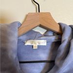 Love Shack Fancy  Anarosa distressed hoodie in washed denim tie-dye cotton terry Photo 3