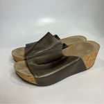 Chocolat Blu  Myra platform‎ wedge sandals leather neutral casual women’s size 8 Photo 2