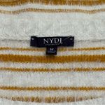 NYDJ  White and Mustard Yellow Whisker Scoop Neck Sweater Women's Size M Photo 8
