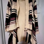 Charlotte Russe  women’s stripped blanket cardigan L long‎ sleeve winter warm Photo 0