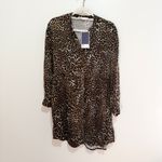 ZARA Leopard Babydoll Mini Dress | Small | NWT Photo 1
