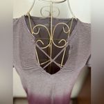 American Eagle stripe short sleeve cris cross top XS Photo 4