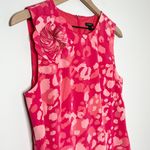 Ann Taylor Silk Blend Women’s Animal Print Floral Sleeveless Dress Pink Size 8 Photo 2