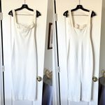 Helsa  Yasmin Maxi Dress Minimalist Ruched Slip Baby Yellow Ivory XS EUC Photo 2
