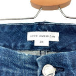 Good American Good Legs Raw Hem Skinny Jeans In Blue653 Plus Size 24 Photo 9